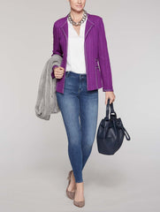 Open Lapel Tweed Jacket
