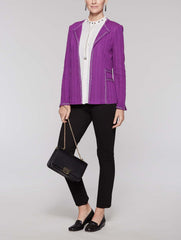 Open Lapel Tweed Jacket