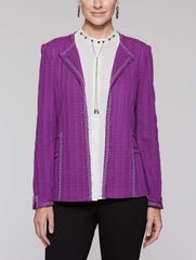 Open Lapel Tweed Jacket