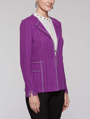 Open Lapel Tweed Jacket