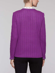 Open Lapel Tweed Jacket