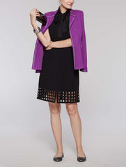 Open Lapel Tweed Jacket