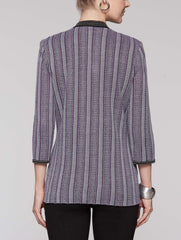 Shadow Stripe Bead Trim Jacket