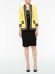 Fringe and Ring Jacket Color Lemon Yellow/Black