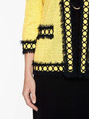 Fringe and Ring Jacket Color Lemon Yellow/Black