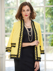 Fringe and Ring Jacket Color Lemon Yellow/Black
