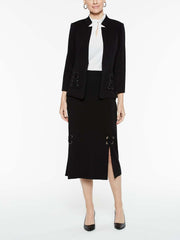 X-Laced Pocket Jacket Color Black