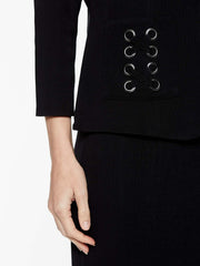 X-Laced Pocket Jacket Color Black