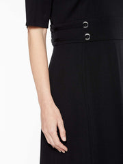 Inset Waist Knit Dress Color Black