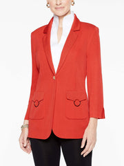 Patch Pocket Jacket Color Tangier Orange