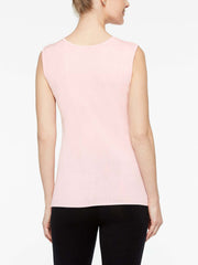 Sugar Pink Classic Knit Scoop Neck Tank Top