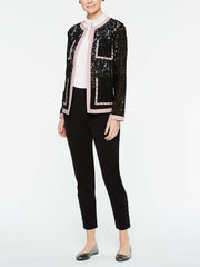 Lace Contrast Trim Jacket