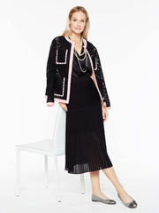 Lace Contrast Trim Jacket