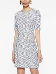 Pearl Trim Tweed Dress