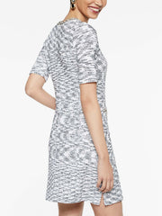 Pearl Trim Tweed Dress