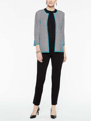 Mini Check Contrast Trim Jacket