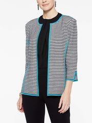 Mini Check Contrast Trim Jacket