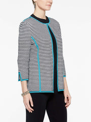 Mini Check Contrast Trim Jacket