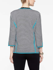 Mini Check Contrast Trim Jacket