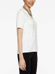 Jersey V-Neck Stud T-Shirt