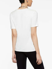 Jersey V-Neck Stud T-Shirt