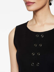 Grommet Panel Sheath Dress
