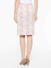 Multi-Tweed Skirt Color Tangier Orange/Almond Beige/White
