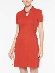 Laced Detail Dress Color Tangier Orange