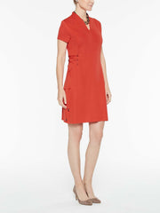 Laced Detail Dress Color Tangier Orange