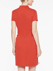 Laced Detail Dress Color Tangier Orange