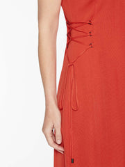 Laced Detail Dress Color Tangier Orange