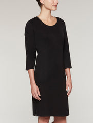 Black 3/4 Sleeve Sheath Dress