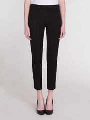 Black Stretch Cotton Ankle Pant