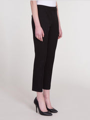 Black Stretch Cotton Ankle Pant