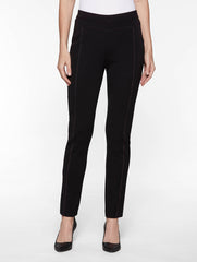 Black Seam Detail Slim Pant