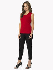 Red 25" Scoop Neck Tank