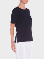 Navy 25" Short Sleeve Tunic