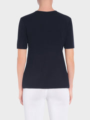 Navy 25" Short Sleeve Tunic
