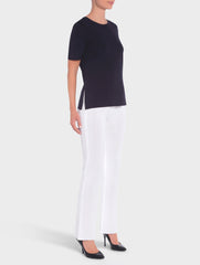 Navy 25" Short Sleeve Tunic