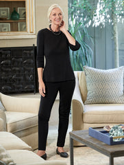 White 27" 3/4 Sleeve Tunic