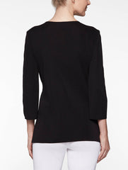 Black 27" 3/4 Sleeve Tunic