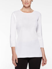 White 27" 3/4 Sleeve Tunic