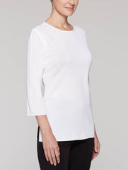 White 27" 3/4 Sleeve Tunic