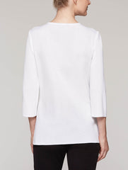 White 27" 3/4 Sleeve Tunic