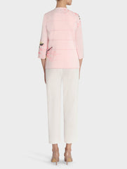 Sugar Pink Embroidered Floral Jacket
