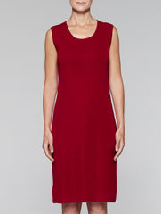 Red Sleeveless Sheath Dress