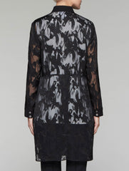 Sheer Flocked Duster