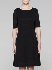 Sheer Trim A-Line Dress