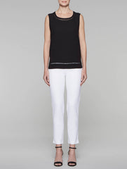 Black 25" Crepe de Chine Tank