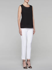 Black 25" Crepe de Chine Tank